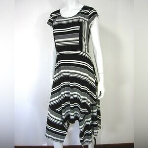 INC International Concepts Stripe Asymmetrical Dress